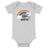 After every storm cames a rainbow Baby short sleeve one piece