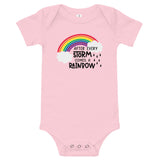 After every storm cames a rainbow Baby short sleeve one piece