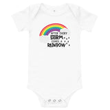 After every storm cames a rainbow Baby short sleeve one piece