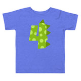 4th Birthday Dinosaur Toddler Short Sleeve Tee