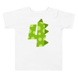 4th Birthday Dinosaur Toddler Short Sleeve Tee