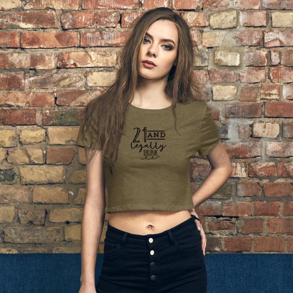 21 & Legally Drunk Women’s Crop Tee