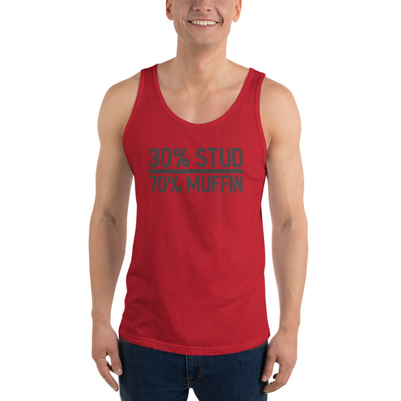 30% Stud 70% Muffin Unisex Tank Top