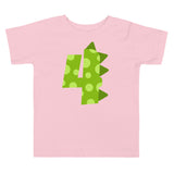 4th Birthday Dinosaur Toddler Short Sleeve Tee