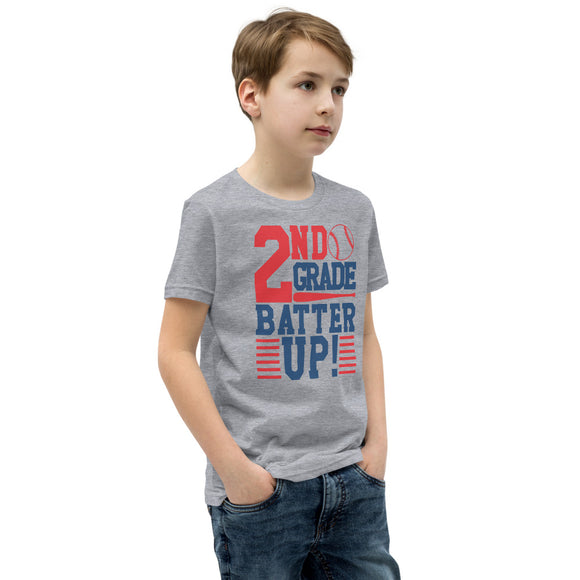 2nd Grade Batter Up Youth Short Sleeve T-Shirt