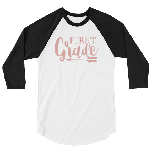 First grade Adult 3/4 sleeve raglan shirt