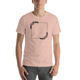 2 Roses and Square Adult Short-Sleeve Unisex T-Shirt