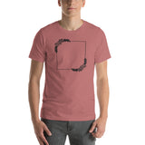 2 Roses and Square Adult Short-Sleeve Unisex T-Shirt