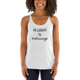 Allergic to mornings Women's Racerback Tank