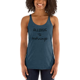 Allergic to mornings Women's Racerback Tank