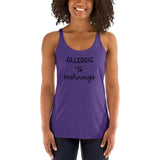 Allergic to mornings Women's Racerback Tank