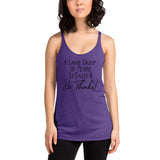 A large group of people is called a no thanks Women's Racerback Tank