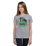 1st Grade Player 1 Start Youth Short Sleeve T-Shirt