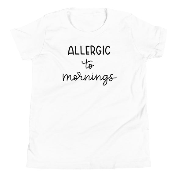 Allergic to mornings Youth Short Sleeve T-Shirt